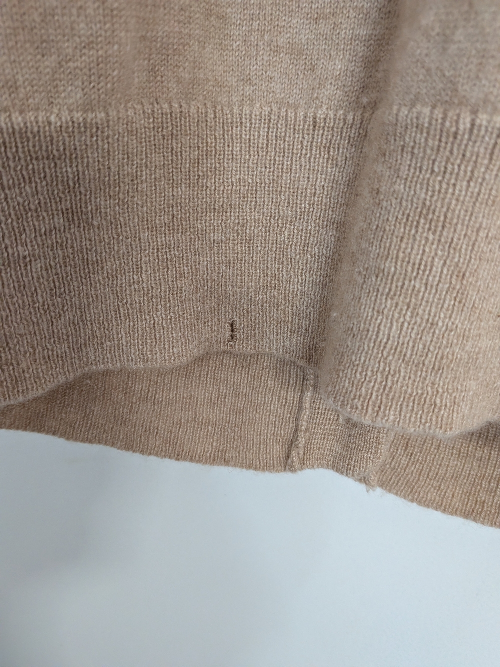 J. CREW Beige Italian Cashmere V-Neck Button Cardigan Sweater - Picture 5 of 5